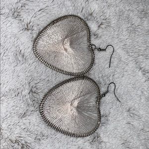 Sliver and white earrings